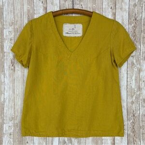 notPERFECTLINEN Boxy Short Sleeve Linen Top